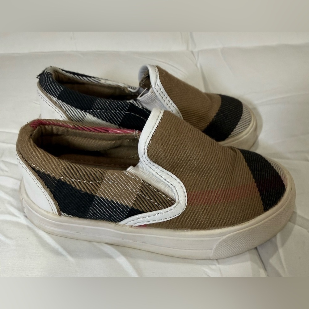 Burberry Plaid Slip-On Sneakers